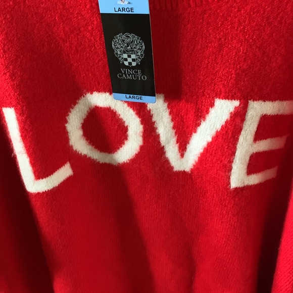 Vince Camuto sz L love sweater nwt - Picture 2 of 6